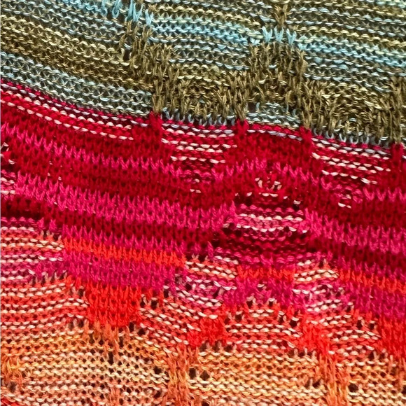 Ralph Lauren Rainbow Indian Tribal Linen Sleeveless Knit Sweater Dress Size MP - Picture 11 of 15